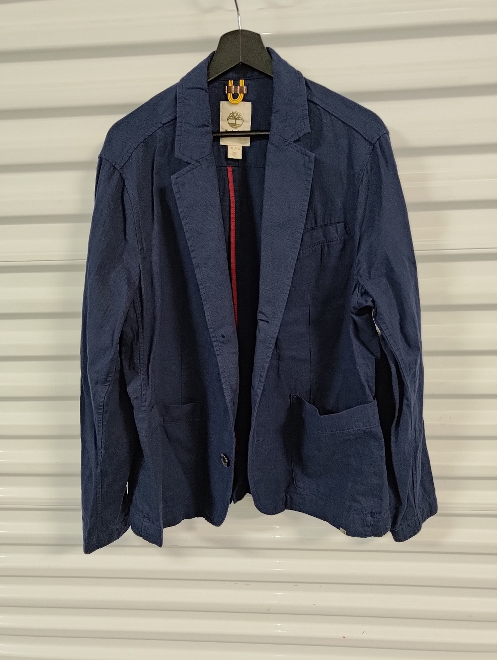 Timberland Italian Yarn Sweater Blazer Navy Blue Size XL